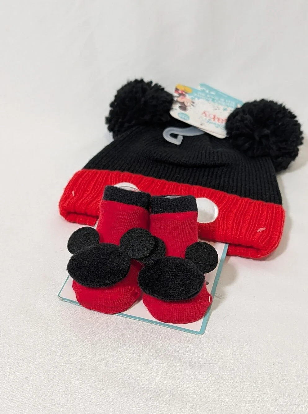 Disney Baby Mickey Mouse Hat & Sock Set 0–12 Months NWT